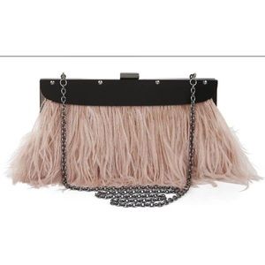 BCBG MAXAZRIA  feather clutch “Portia”